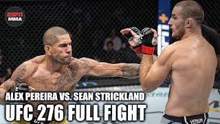 UFC FULL FIGHT Alex Pereira vs Sean Strickland UFC 276 – July 2 2022  ESPN MMA [upl. by Brower810]