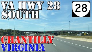 VA 28 South  Chantilly  Centreville  Virginia  4K Highway Drive [upl. by Hippel657]