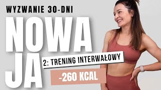 2 ODCHUDZAJĄCY trening interwałowy  30dniowe wyzwanie NOWAJA [upl. by Eceinert]