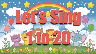 Learn Numbers 1 to 20  Fun Counting Song for Kids  Spelling and Pronunciation  Educational Video [upl. by Ainotahs]