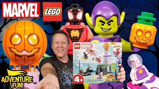 Marvel Lego Green Goblin’s Lighthouse SpiderMan Ghost Spider amp Sandman AdventureFun Toy review [upl. by Aracot]