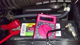 20012006 Acura MDX  Testing Alternator Charging Voltage  Multimeter on 12V Battery [upl. by Anuska421]