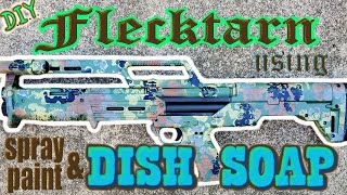 DIY Flecktarn Gun Camo using dish soap and spray paint [upl. by Delcina]