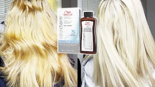 My First Time Trying Wella T18 Toner  How to Get Rid of Yellow Hair [upl. by Alliehs70]