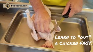 Chicken Evisceration Tutorial 30 second method chicken butchering pasturedpoultry [upl. by Coco]