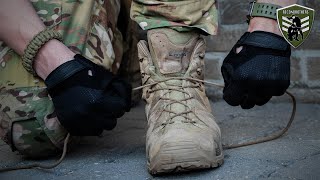 How to TIE Tactical or Hiking Boots PROPERLY [upl. by Imeka]