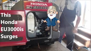 Surging Honda EU3000is Generator [upl. by Hera]