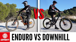 Enduro Vs Downhill Mountain Bike Race  Which Is Faster [upl. by Alioz]