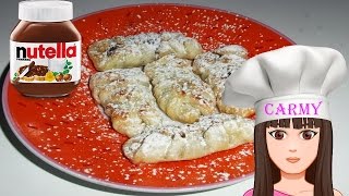 Ricetta trecce di pasta sfoglia con nutella facile e veloce di Carmy [upl. by Meijer499]