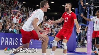 Team USAs gold medal hopes gashed by Poland in mens volleyball semi  Paris Olympics  NBC Sports [upl. by Le262]