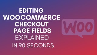 How To Edit WooCommerce Checkout Page Fields In 2024 [upl. by Stodder]