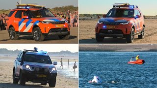 Domburgse Reddingsbrigade en Strandjeep Politie met spoed naar diverse Reddingsactie Demonstraties [upl. by Macmahon]