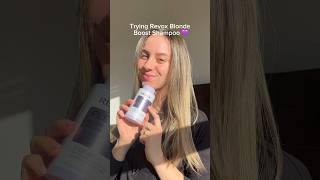 Purple shampoo before and after blonde blondebalayage haircare hairtutorial glowingskin short [upl. by Einra779]