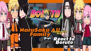 NaruSaku Family AU Neji and Sasuke React To Boruto [upl. by Leonid]