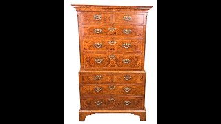 Walnut 18th Century Chest On Chest [upl. by Velma]