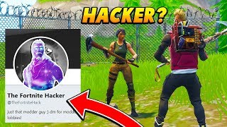 So I PRETENDED being a Fortnite HACKER on TWITTER Fortnite Battle Royale [upl. by Acissj]