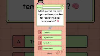 🌡️ Did You Know Your Brain Has Its Own Thermostat mededtrivia brainteasers brainfacts quiz [upl. by Ken]