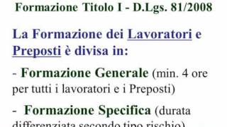 Formazione di Dirigenti e Preposti Lavoratori Datori di LavoroRSPP [upl. by Sholes]