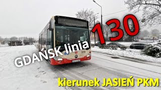 GDAŃSK linia 130 kierunek JASIEŃ PKM [upl. by Nylinnej464]