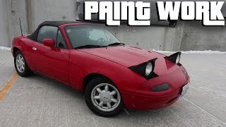 Project Miata  Dent amp Rust Repair Repainted Bumper New Lights Buff amp Wax [upl. by Hauhsoj583]