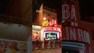 Moulin Rouge paris france europe travel trip night beautiful amazing shortvideo shorts [upl. by Llehsar728]