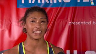 US Olympic Wrestling Trials Kennedy Blades reacts to qualifying for Paris Olympics [upl. by Boniface]