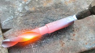 This steel hardening technique is not taught in schools quality TAPS hand drills [upl. by Noynek]