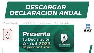 Como Descargar la Declaración Anual 2023 [upl. by Nahsab]