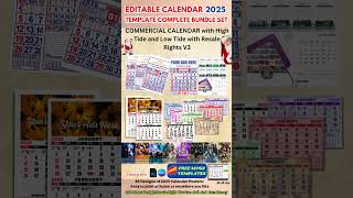 EDITABLE CALENDAR 2025 TEMPLATE COMPLETE BUNDLE SET [upl. by Deerc]