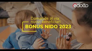 Bonus nido 2023 domande al via con nuovi beneficiari [upl. by Tace]