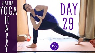 30 Minute Hatha Yoga Happiness Practice Acceptance and Surrender Day 29  Fightmaster Yoga Videos [upl. by Ekaterina]