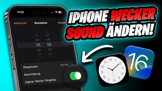 EINFACH jedes Lied als iPhone Wecker Sound ändern ✅ NEU mit iOS 16 🔥 [upl. by Melody641]