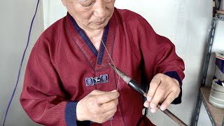 Process of Making Traditional Calligraphy Brush by Old Master Artisan [upl. by Sondra586]