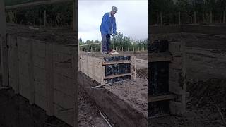 Rammed earth wall construction process [upl. by Alyl669]