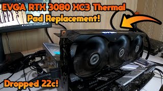 EVGA RTX 3080 XC3 THERMAL PAD REPLACEMENT [upl. by Garrik]