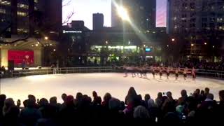 WMU Synchronized Skating Team performs during Light Up Downtown [upl. by Knorring]