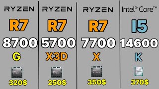 R5 5700X3D VS R7 5800X3D VS R7 8700G VS R7 7700X VS İ5 14600K RYZEN R5 5700 X3D GAMİNG BENCHMARK [upl. by Essa]