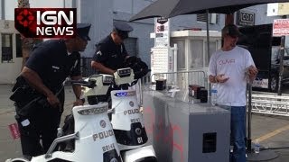 IGN News  Cops Called to Shut Down Ouya  E3 2013 [upl. by Magdalene646]