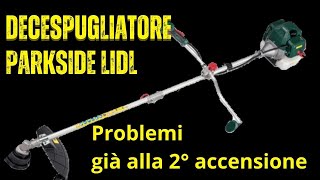 Recensione Decespugliatore Parkside Lidl e Risoluzione Problema ACCENSIONE [upl. by Epuladaugairam]