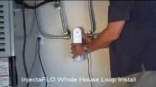 InjectaFLO Whole House Water Softener Loop Installationwmv [upl. by Aznofla]