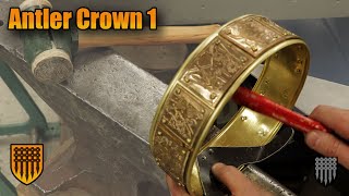 How to make a crown Deer Skull Viking Crown with Real Antlers  Part 1 [upl. by Ainitsirk]