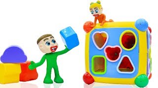 BABIES LEARNS SHAPES MATCHING BLOCK 💖 Play Doh Cartoons Animation [upl. by Wexler]