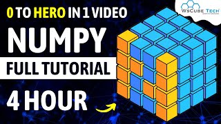 Python Numpy Full Tutorial For Beginners  Numpy Full Course in 4 Hours 🔥 [upl. by Atiuqaj]