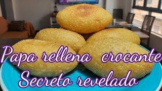 Papa rellena crocante secreto revelado  sin harina ni huevo batido [upl. by Alaric]