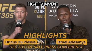 Dricus Du Plessis VS Israel Adesanya UFC 305 OnSale Press Conference Highlights [upl. by Nosde302]