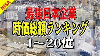 【空撮】日本最強企業の時価総額ランキングTOP20！NISA関連 [upl. by Ennylhsa933]