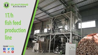 One ton fish feed production line [upl. by Koslo]