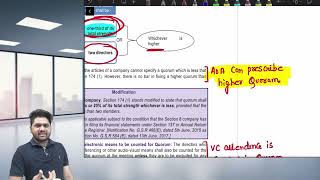 REVISION CA Final Law  Meeting Of Board amp Its Powers Sec 173 to 195  Part 1 [upl. by Tiffanie]