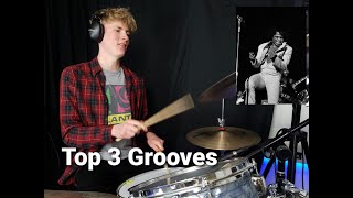 3 Must Know James Brown Grooves drumeoshed jb [upl. by Baudin748]