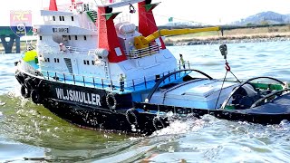 RC BOAT 150 Tugboat  Wijsmuller Amsterdam  ASMR 62 [upl. by Yenmor791]